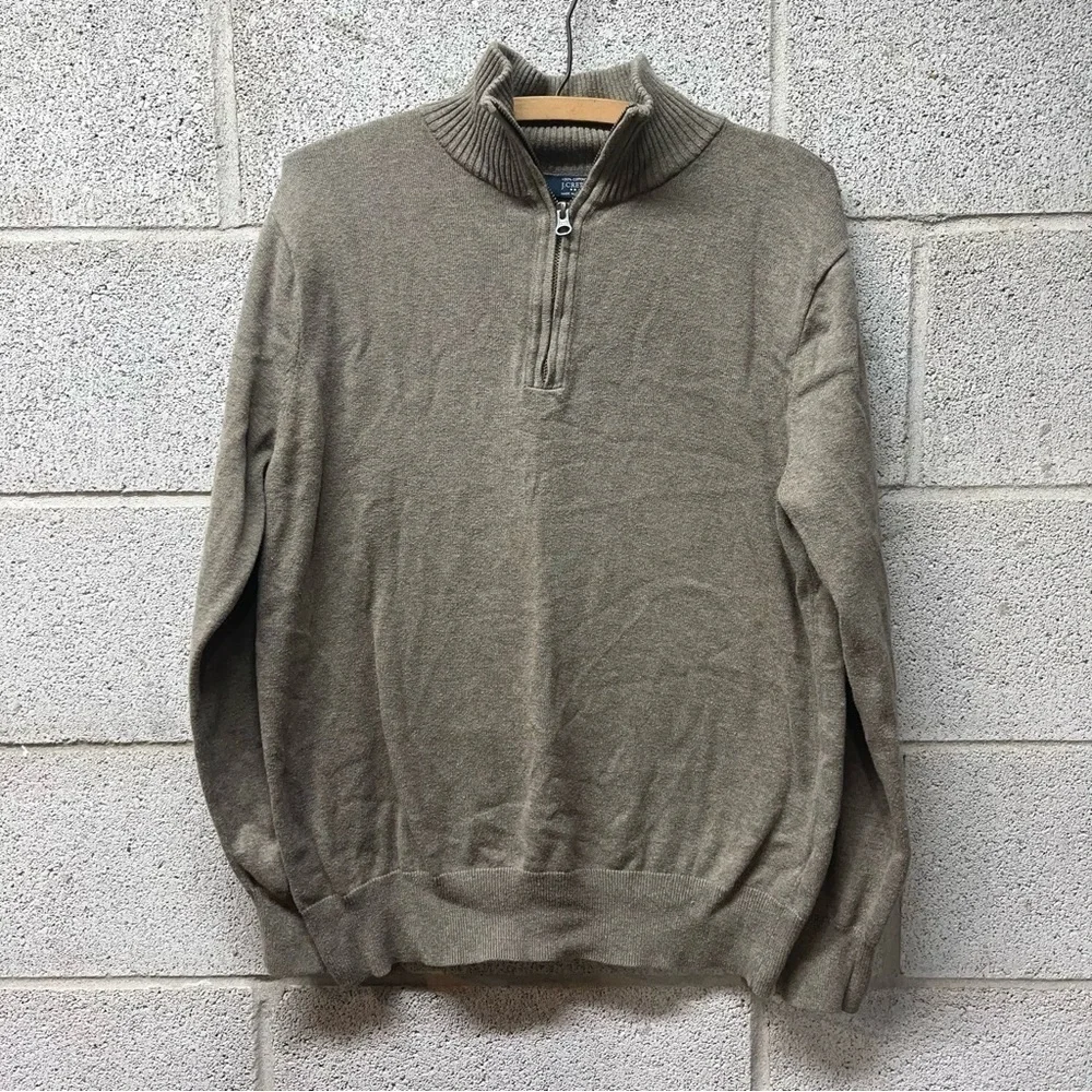 J. Crew Cotton Half Zip Sweater